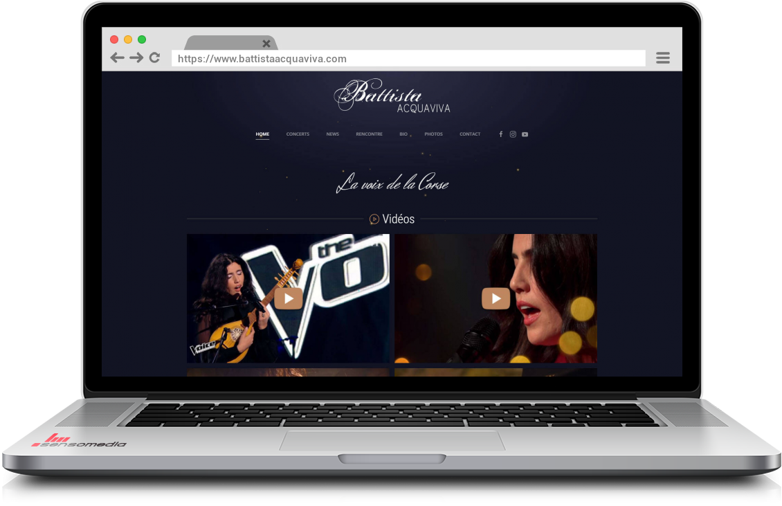 Site web officiel Chanteuse Corse