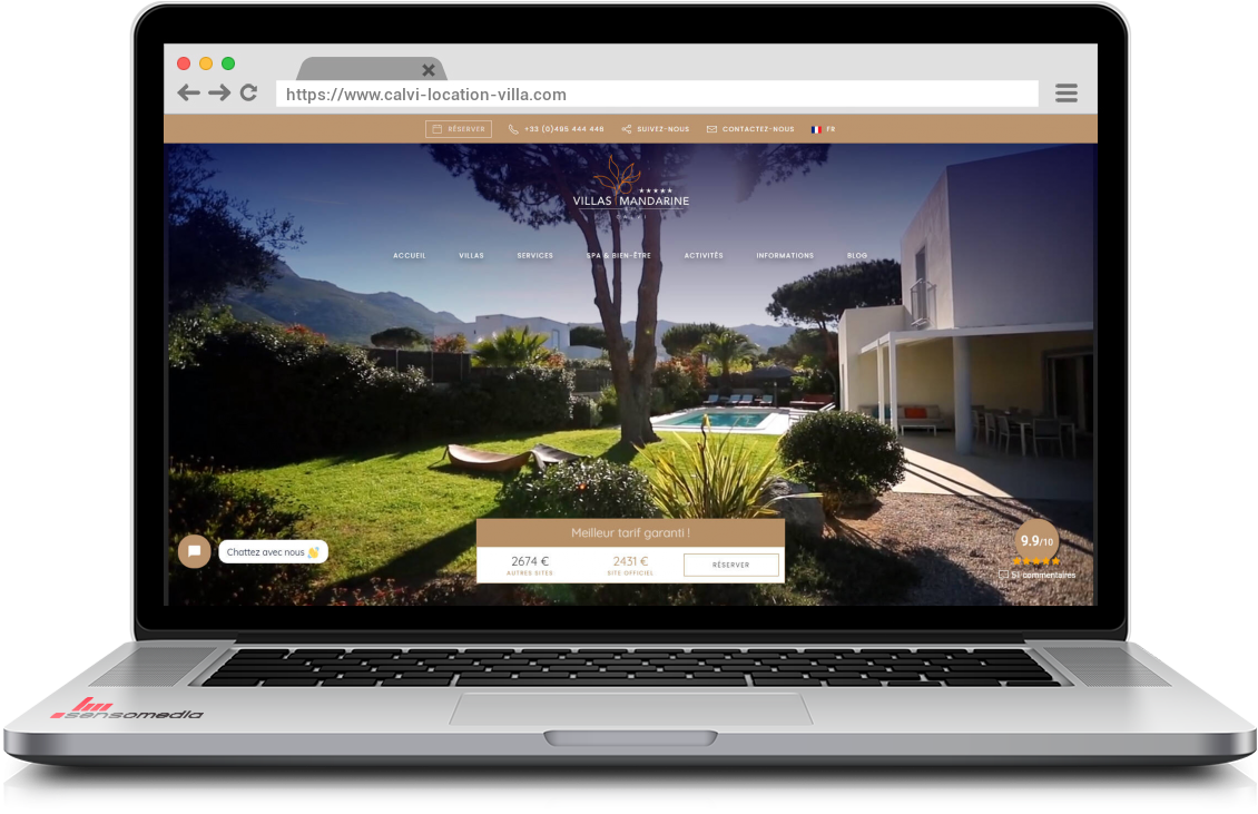 Site web officiel Location de villas à Calvi