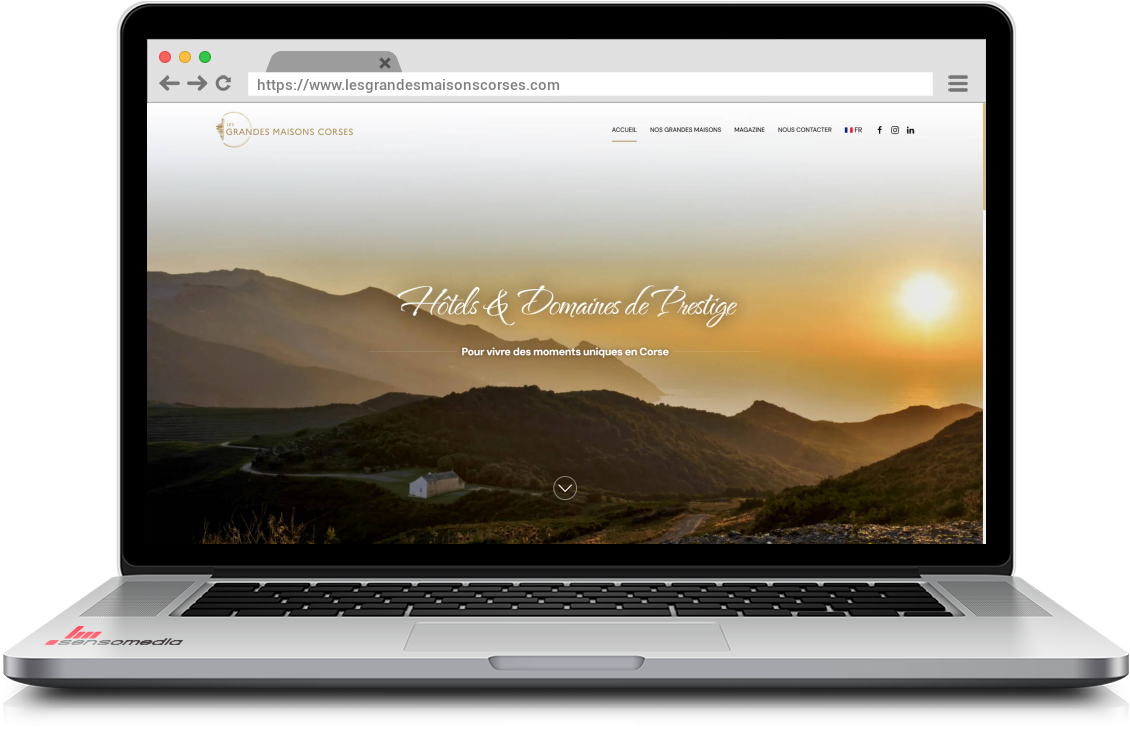 Site web officiel Hôtels de prestige en Corse