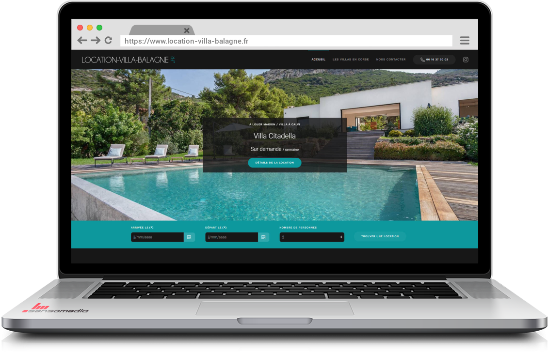 Site web officiel Location de villas en Balagne, Corse