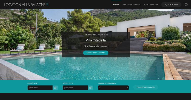 Location de villas en Balagne, Corse