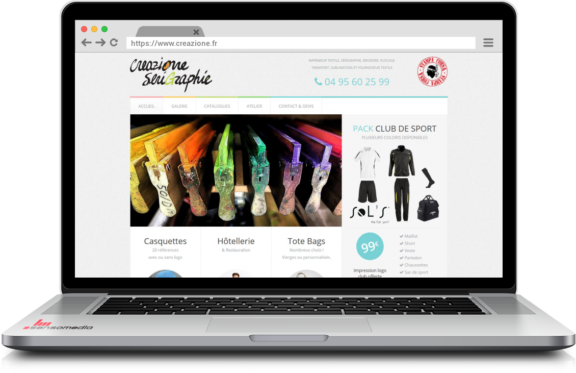 Site web officiel Sérigraphie, impression textile