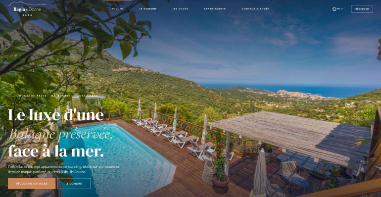 Création du site web Domaine Bagia Donne