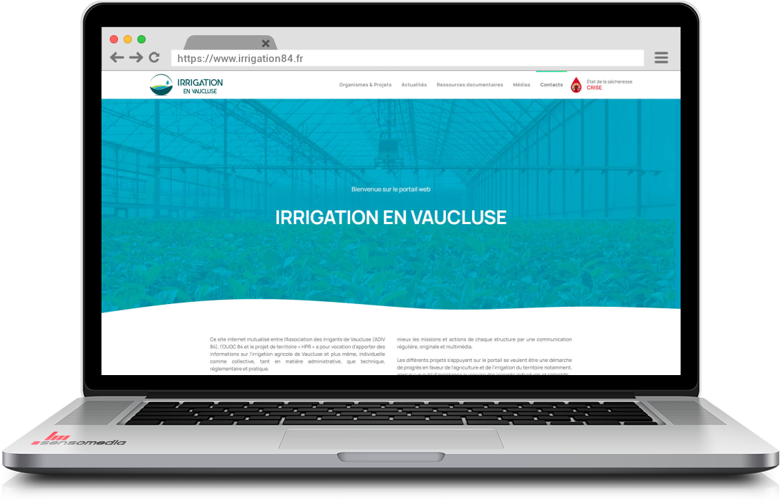 Site web officiel Irrigation agricole de Vaucluse