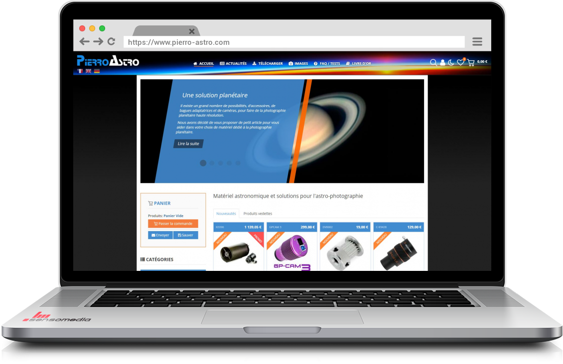 Site web officiel Boutique de matériel astronomique