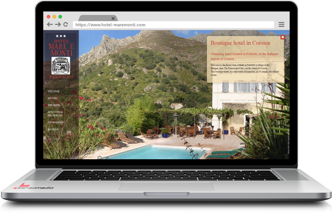 Site web officiel Hôtel en Balagne, Corse