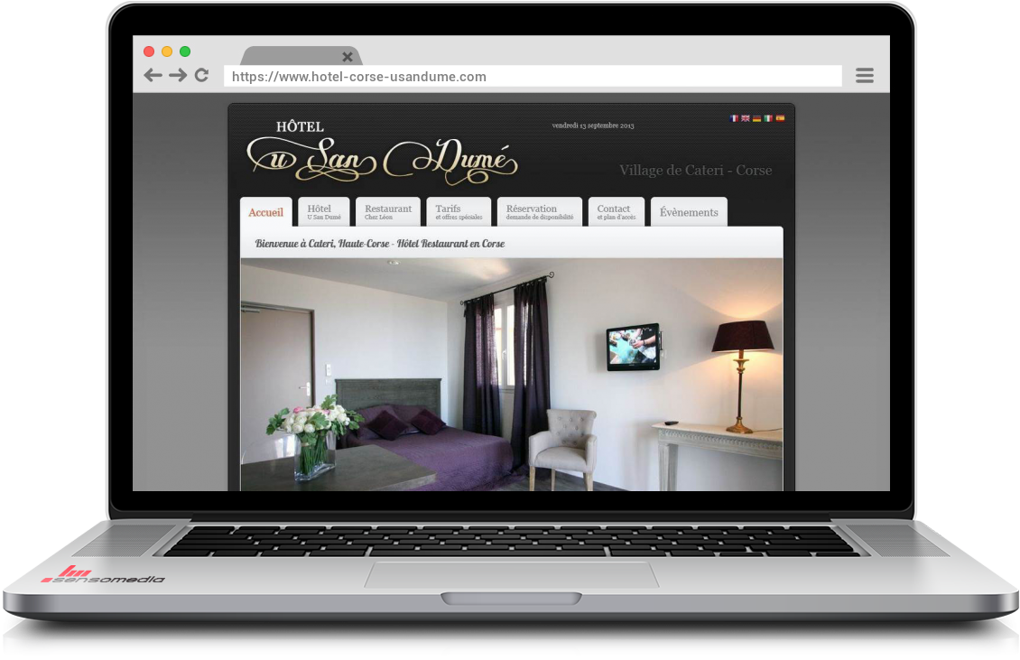 Site web officiel Hôtel à Cateri en Balagne, Corse