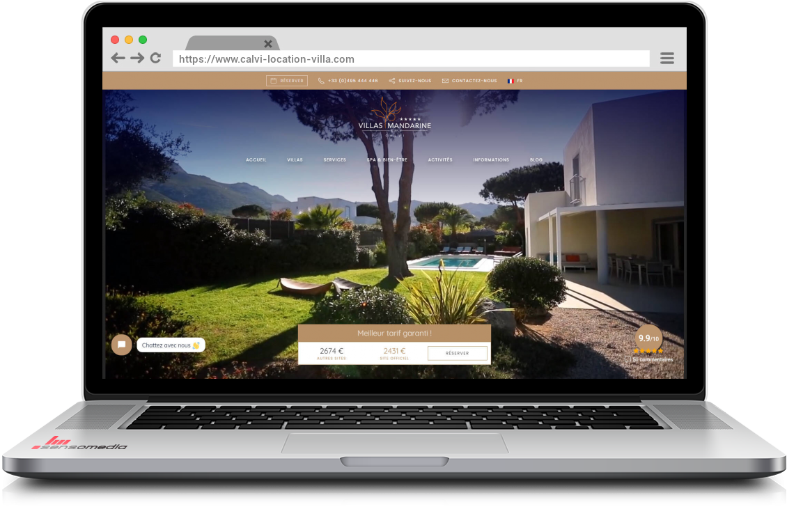 Site web officiel Location de villas à Calvi