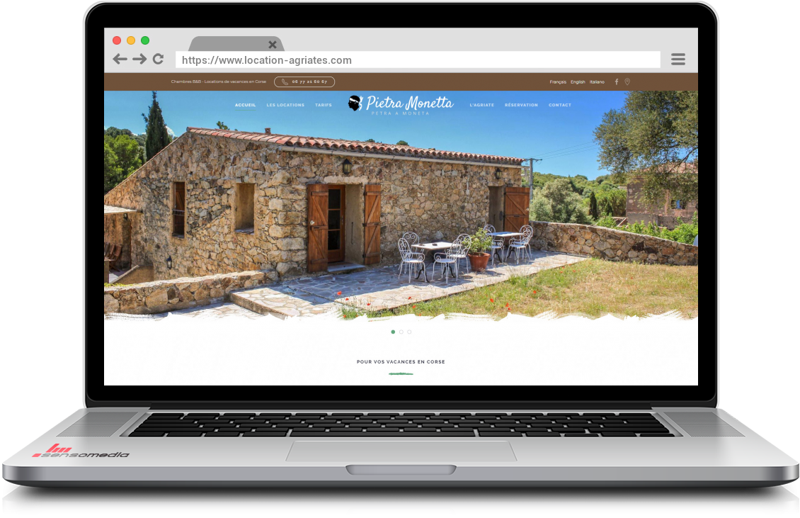 Site web officiel Locations en Balagne, Corse