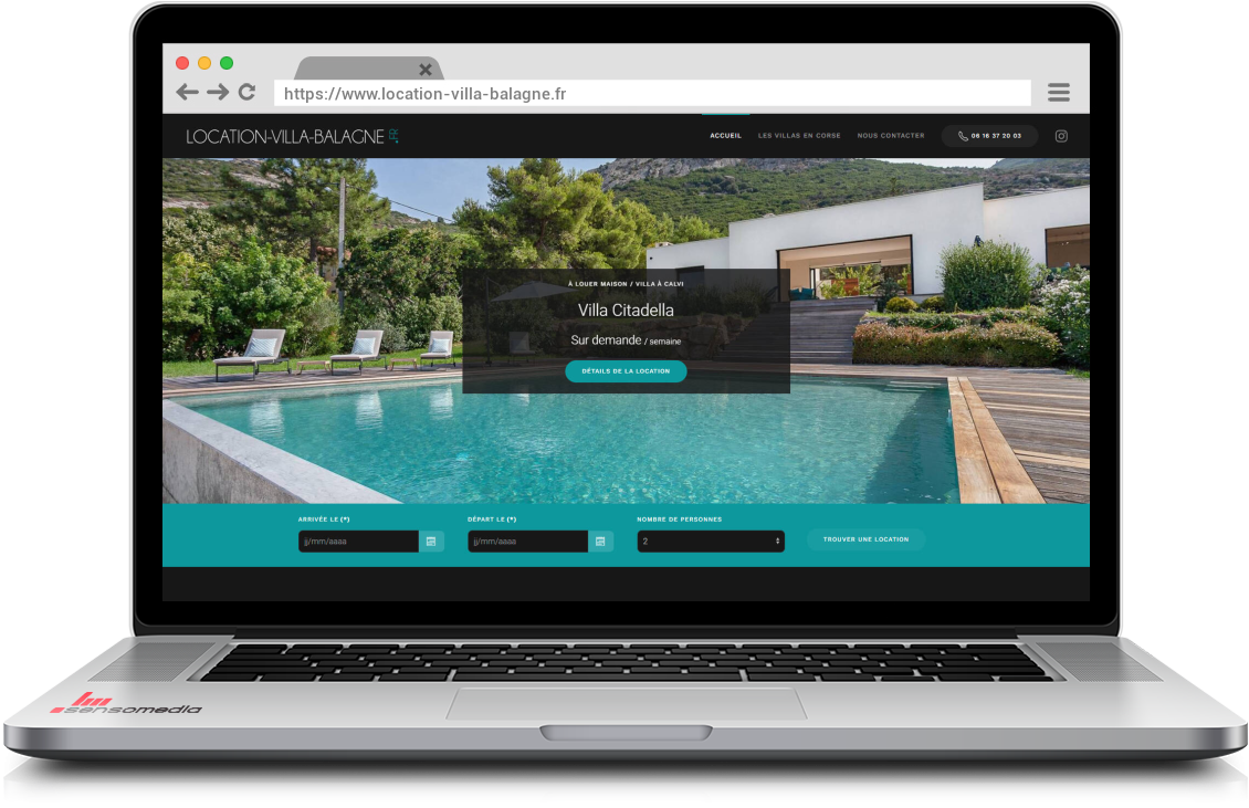 Site web officiel Location de villas en Balagne, Corse