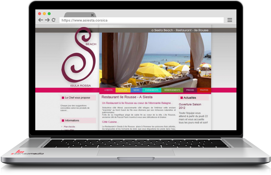 Site web officiel Restaurant à Ile Rousse