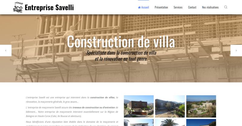 Construction de Villa en Balagne, BTP
