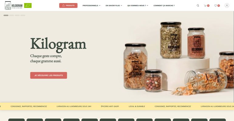 Création du site web Kilogram.lu