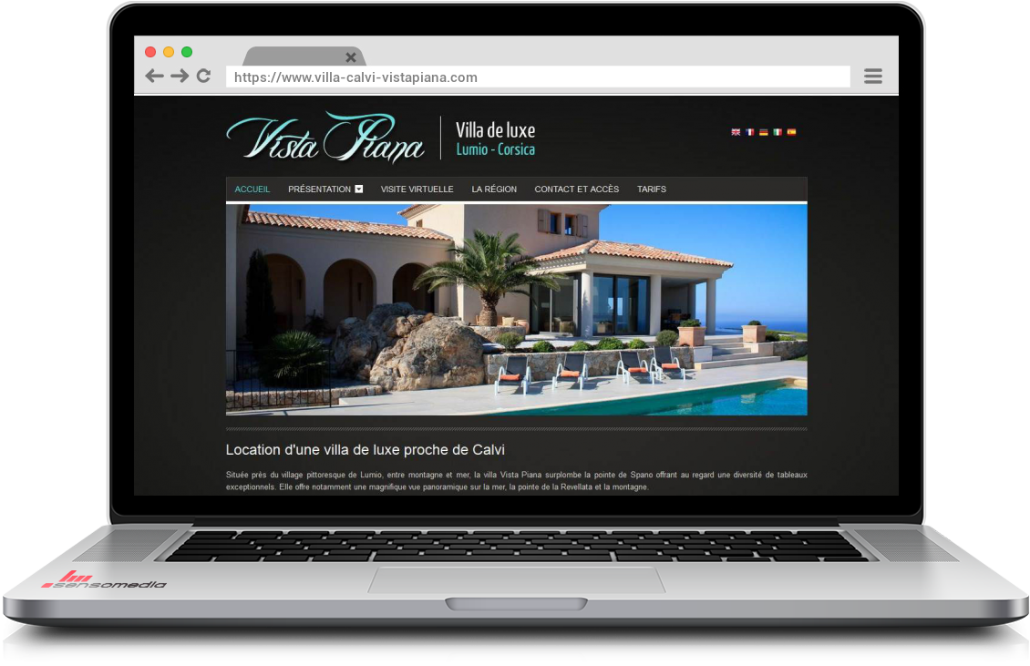 Site web officiel Villa de luxe à Lumio