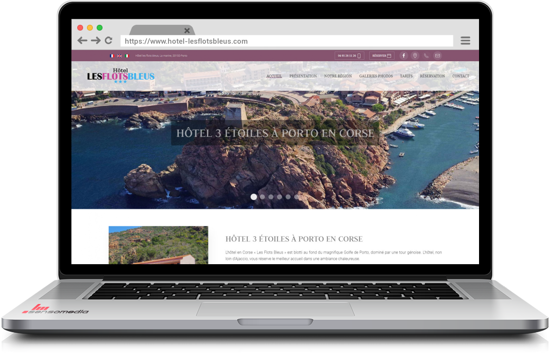 Site web officiel Hôtel à Porto, Corse