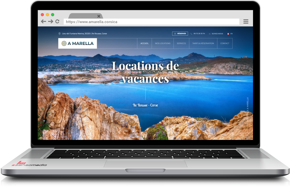 Site web officiel Locations de Vacances, Ile Rousse