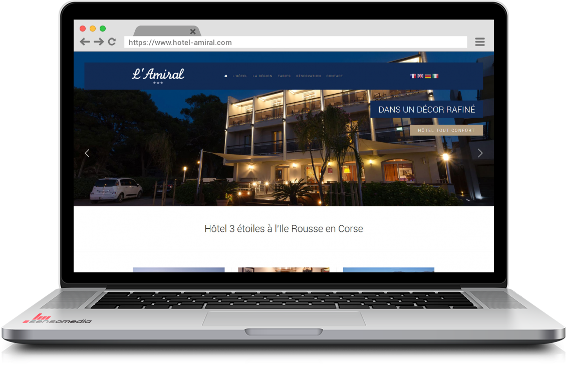 Site web officiel Hôtel à Ile Rousse, Corse