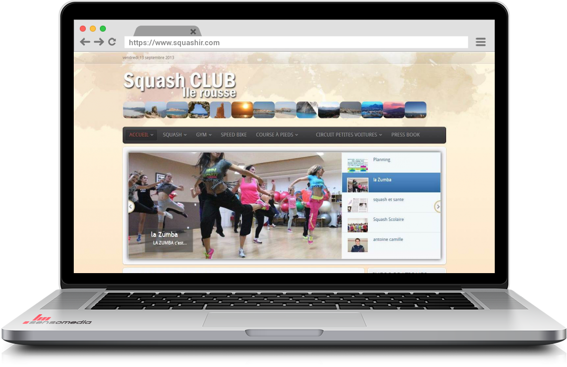 Site web officiel Club de squash à Ile Rousse
